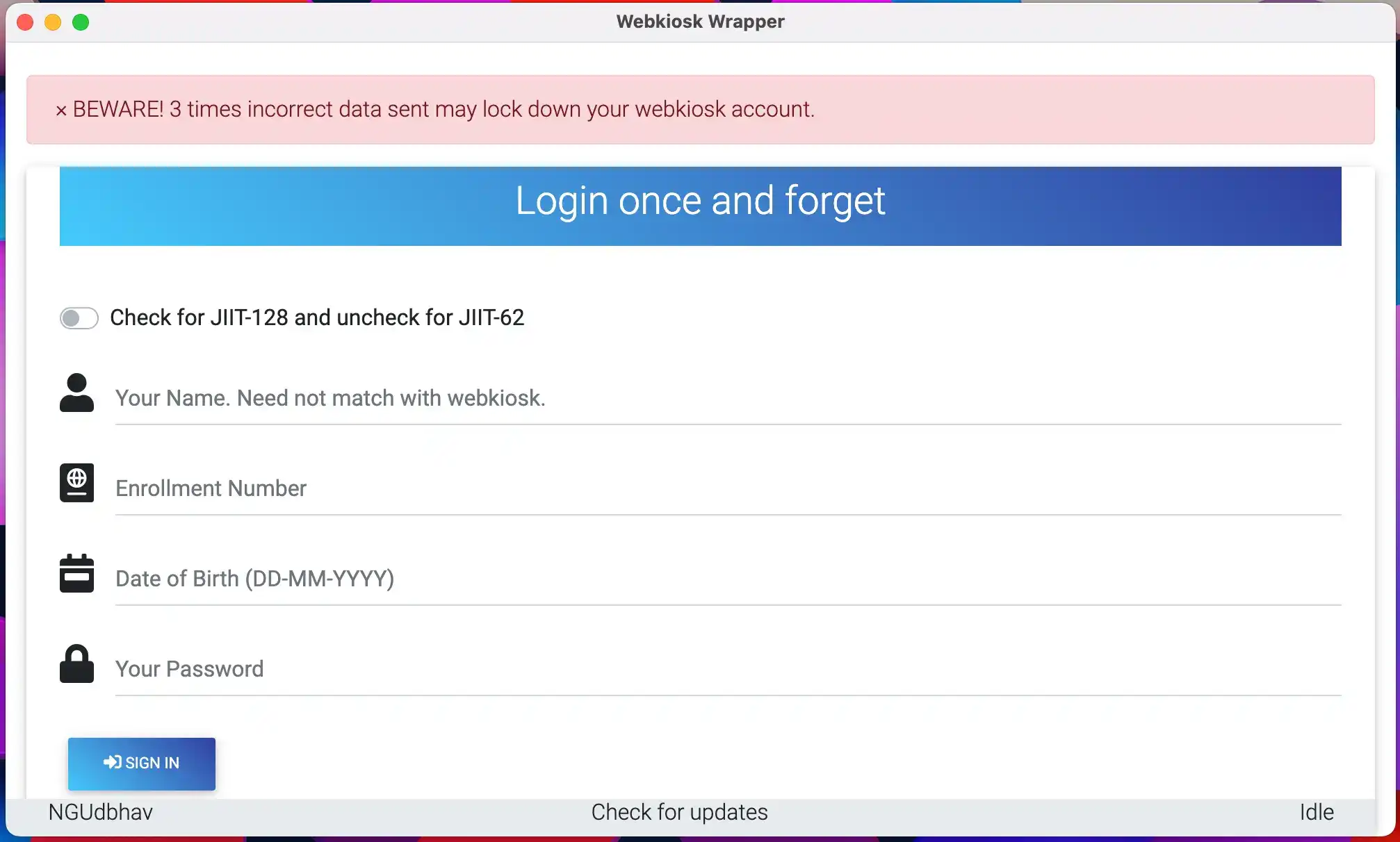 Webkiosk Wrapper Desktop Software